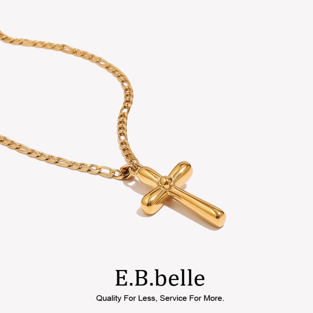 Birth Flower Necklace - E.B.belle Figaro-Collier en Acier Inoxydable Plaqué
