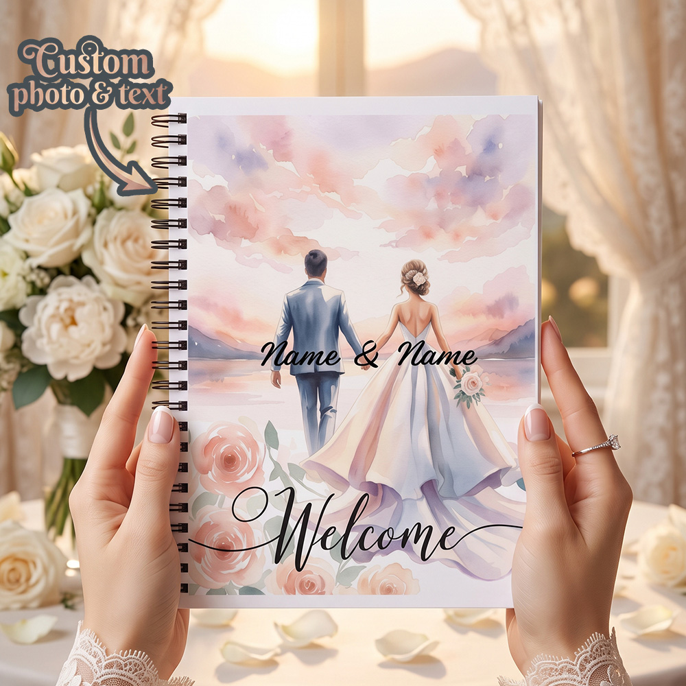Custom Photo Book - Livre d'or de mariage personnalisé, relié