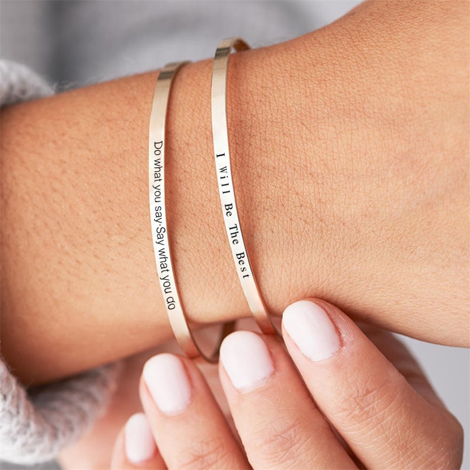Coordinates Bracelet - Bracelet Coeur avec Noms Personnalisés, 4mm,