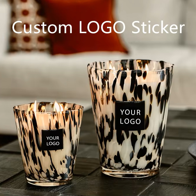 Personalised Candle Label - Autocollants en forme de dôme époxy