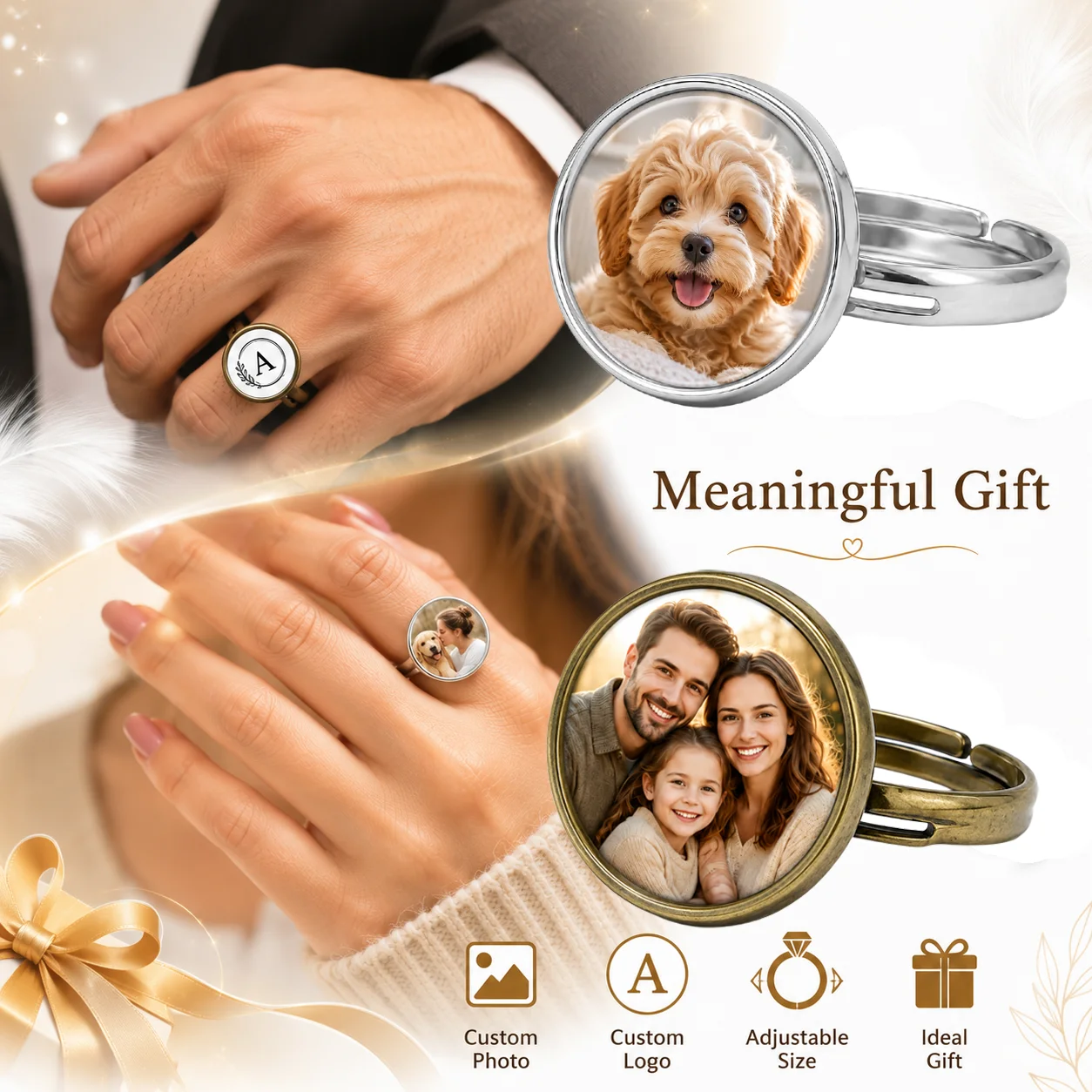 Bague personnalisable avec pho - Initial Ring Custom avis et prix