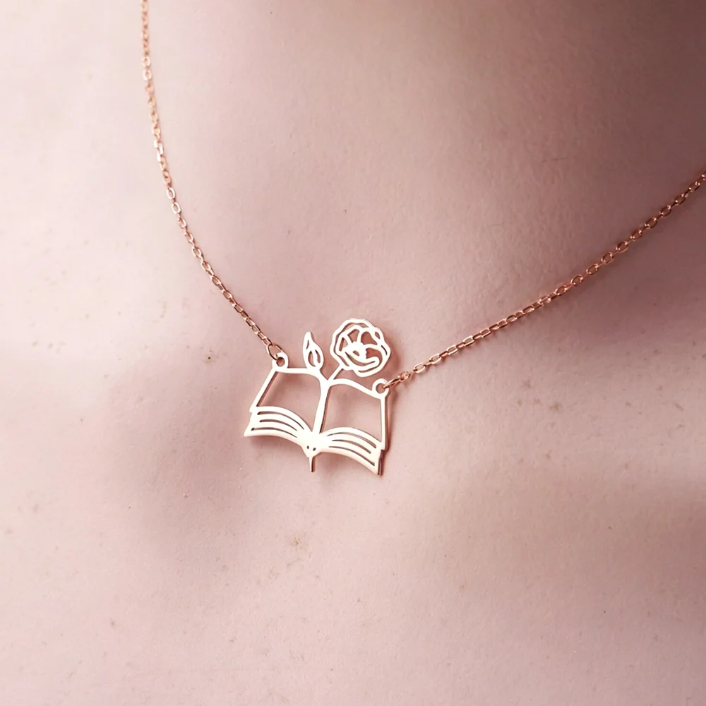 Collier livre ouvert personnal - Birth Flower Necklace avis et prix