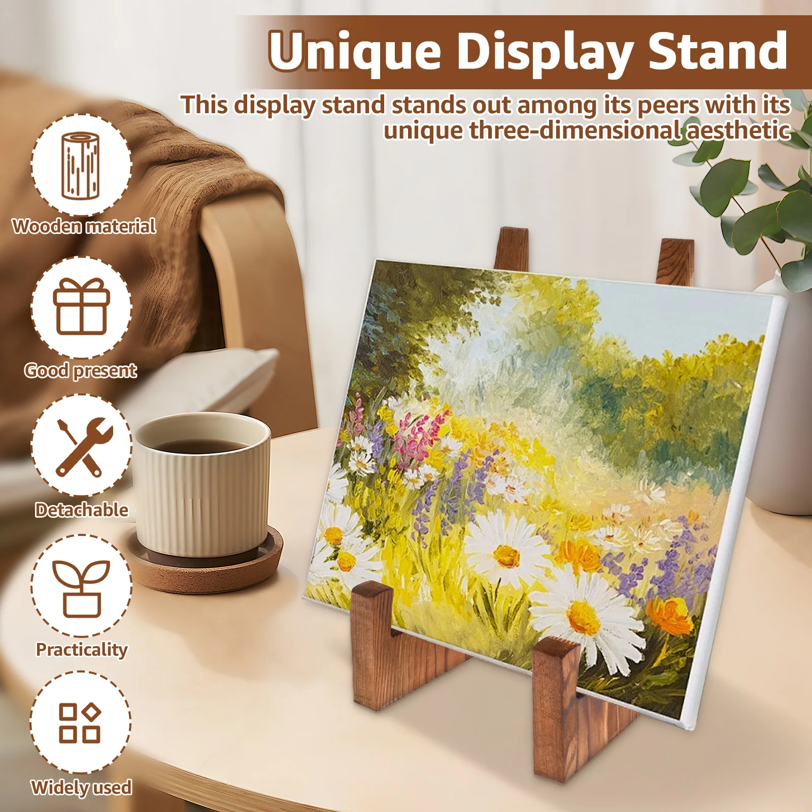 Support de plaque en bois, pré - Engraved Wood Frame avis et prix