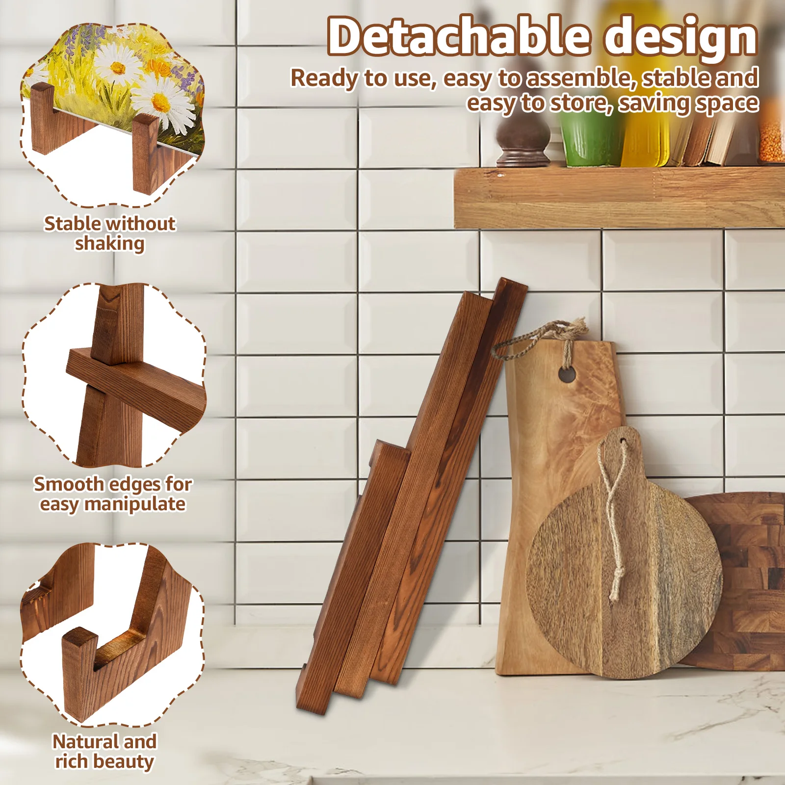 Support de plaque en bois, pré - Engraved Wood Frame avis et prix