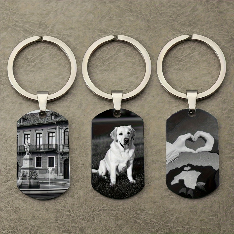 Porte-clés photo personnalisé, - Initial Ring Custom avis et prix