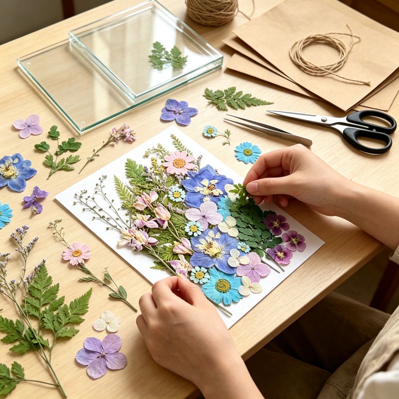 Kit de fleurs séchées pressées - Dried Flower Bookmark avis et prix