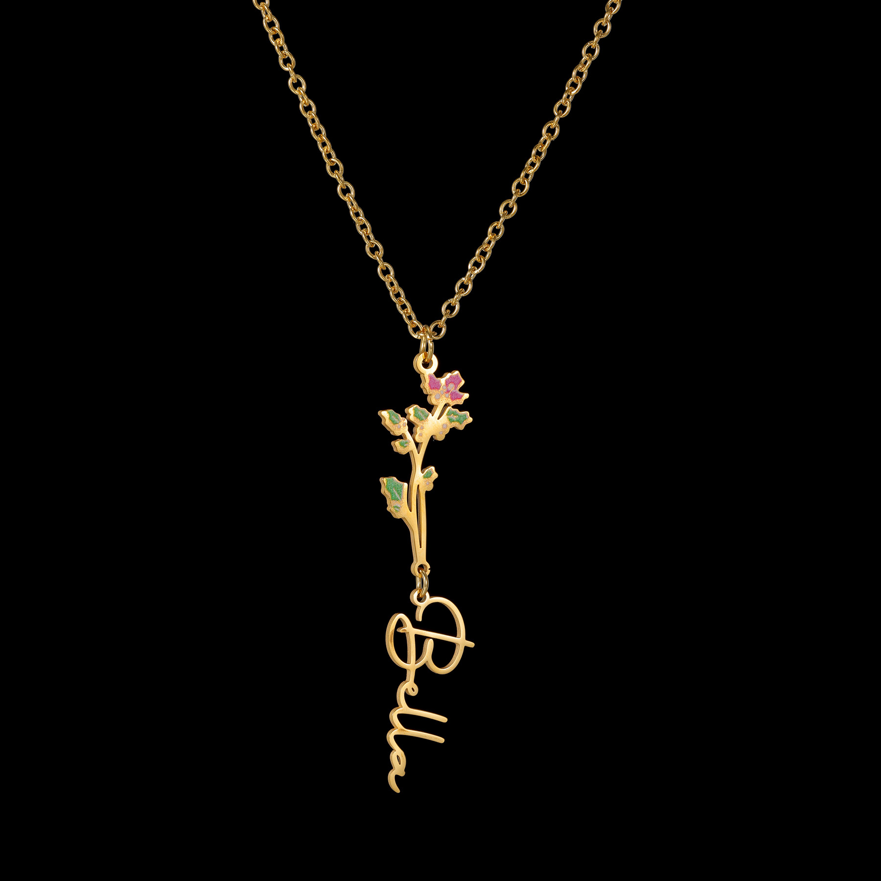 Acheerup – collier avec nom pe - Birth Flower Necklace avis et prix