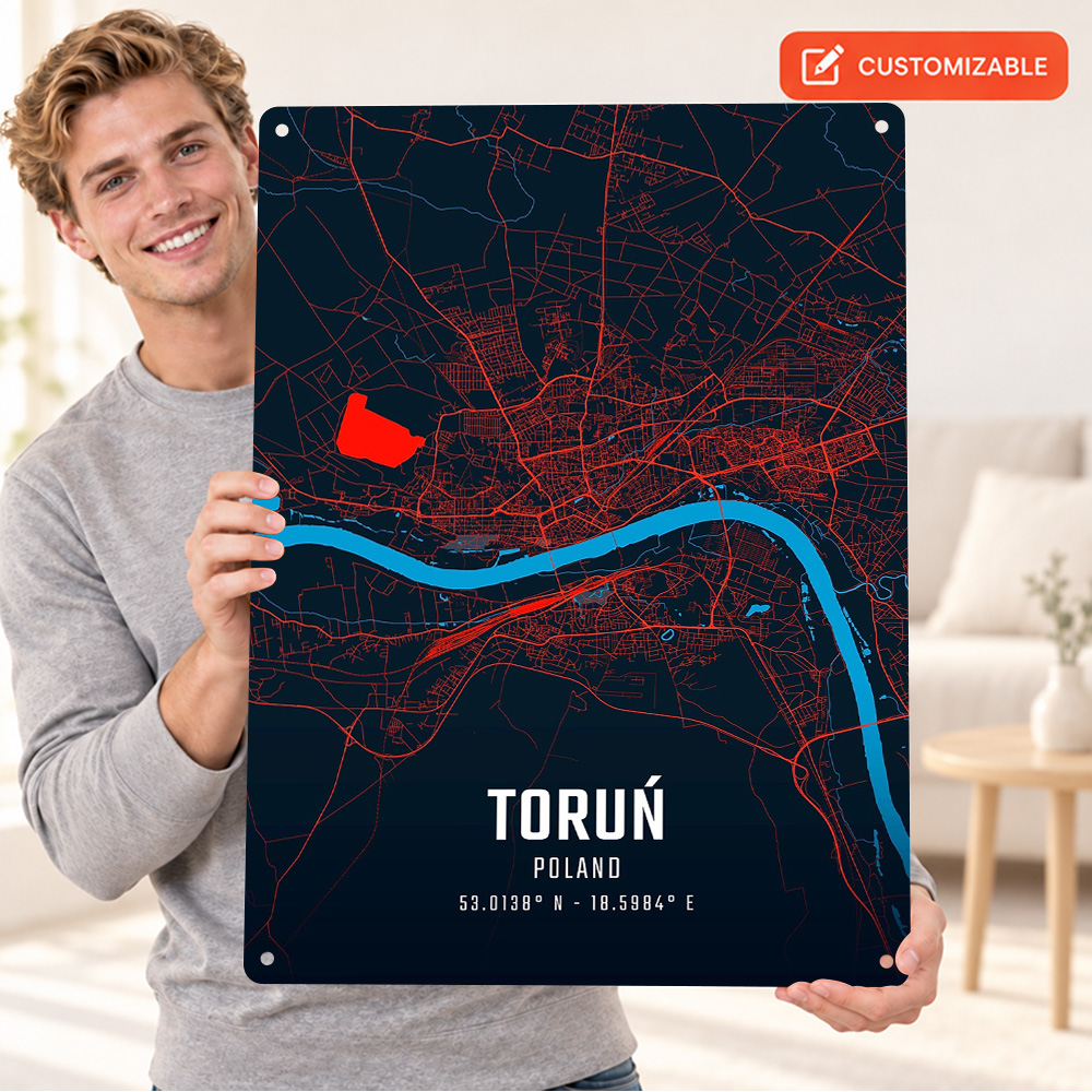 Affiche en métal texturé repré - Custom Map Poster avis et prix