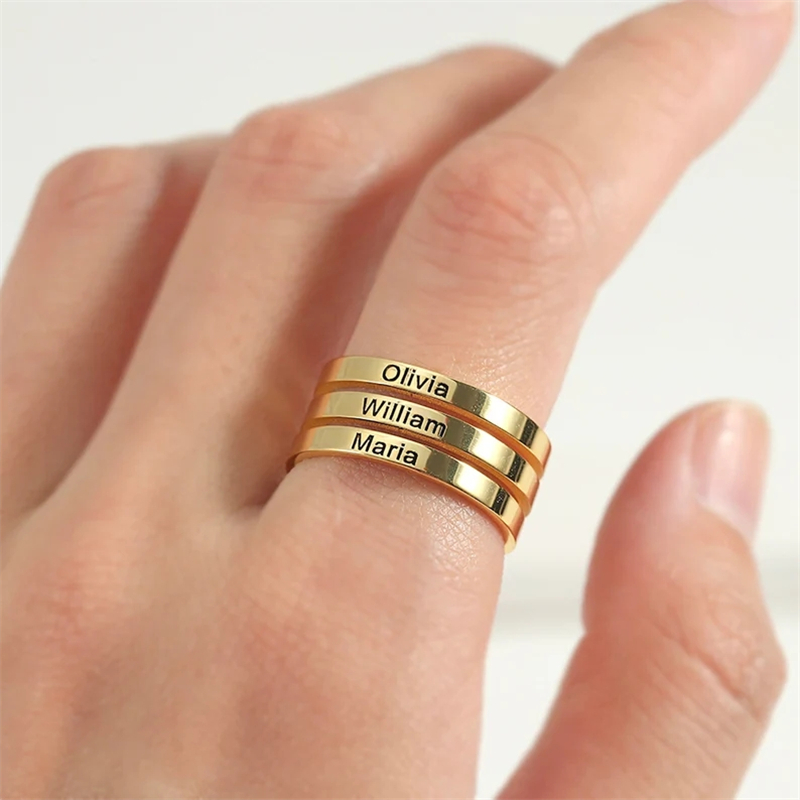 Bague Double Couche Personnali - Initial Ring Custom avis et prix
