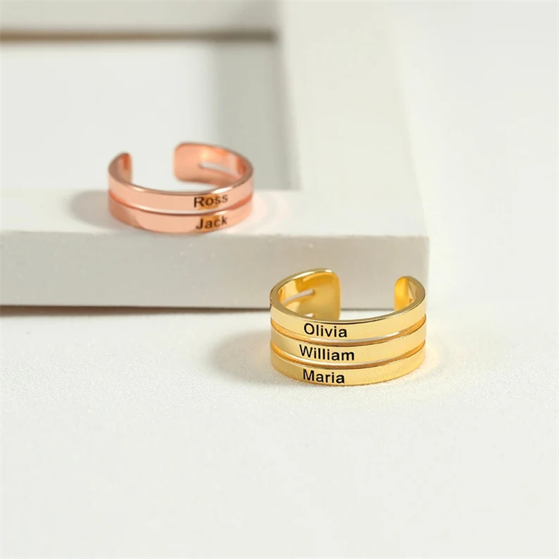 Bague Double Couche Personnali - Initial Ring Custom avis et prix